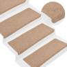 Self-Adhesive Stair Mats - 30 pcs Beige, 65x24.5 cm