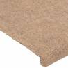 Self-Adhesive Stair Mats - 30 pcs Beige, 65x24.5 cm