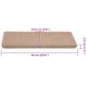 Self-Adhesive Stair Mats - 30 pcs Beige, 65x24.5 cm