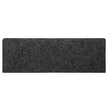 Stair Mats Self-Adhesive 30 pcs Grey | HipoMarket