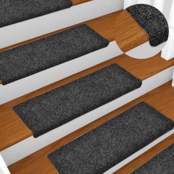 Stair Mats Self-Adhesive 30 pcs Grey | HipoMarket