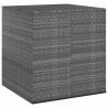 Garden Cushion Box PE Rattan 100x97.5x104 cm Grey Colour grey Size 100 x 97.5 x 104 cm 