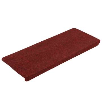 Self-Adhesive Stair Mats - 30 pcs Red | Hipomarket UK