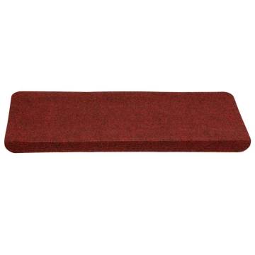 Self-Adhesive Stair Mats - 30 pcs Red | Hipomarket UK