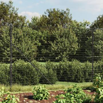 Wire Mesh Fence with Flange Anthracite 2.2x25m - Durable & Secure