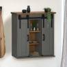 HALDEN 2 Sliding Doors Hanging Cabinet - Grey Pine 75x22.5x70 cm