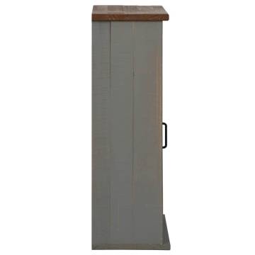 HALDEN 2 Sliding Doors Hanging Cabinet - Grey Pine 75x22.5x70 cm