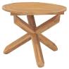 Garden Dining Table Ø90x75 cm - Solid Teak Wood Furniture