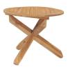 Garden Dining Table Ø90x75 cm - Solid Teak Wood Furniture