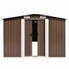 Metal Brown Garden Shed - 257x392x181 cm | HipoMarket