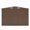 Metal Brown Garden Shed - 257x392x181 cm | HipoMarket