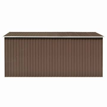 Metal Brown Garden Shed - 257x392x181 cm | HipoMarket