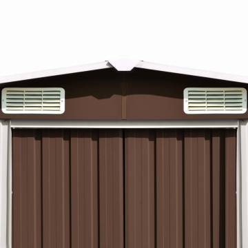 Metal Brown Garden Shed - 257x392x181 cm | HipoMarket