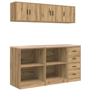 Garage Cabinets 6 pcs Artisan Oak - Durable Storage Solutions