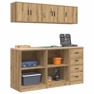 Garage Cabinets 6 pcs Artisan Oak - Durable Storage Solutions