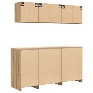 Garage Cabinets 6 pcs Artisan Oak - Durable Storage Solutions