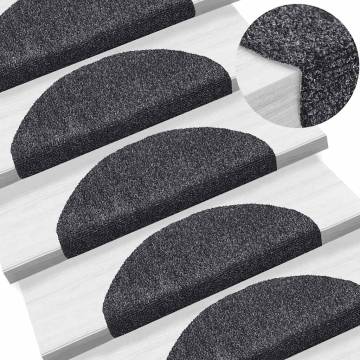 Stair Mats (20 pcs) Self-Adhesive Dark Grey - 65x21 cm