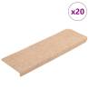  Stair Mats Self-adhesive 20 pcs Brown 65x21x4 cm Colour cream Quantity in Package 20 