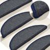 Stair Mats 30 pcs Dark Grey & Blue - Slip Resistant Comfort