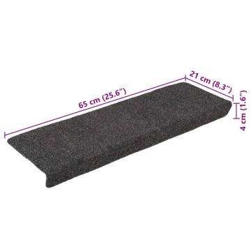 Self-Adhesive Stair Mats - 30 Pcs Anthracite | Hipo Market