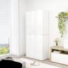 Shoe Cabinet High Gloss White 80x39x178 cm Engineered Wood Colour high gloss white Quantity in Package 1 Number of Number of shelves 