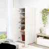 High Gloss White Shoe Cabinet - Stylish Storage Solution