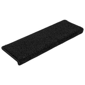 Stair Mats 30 pcs - Non-Slip Black 65x21x4 cm | HipoMarket