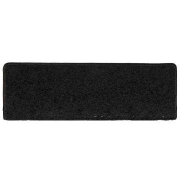 Stair Mats 30 pcs - Non-Slip Black 65x21x4 cm | HipoMarket