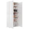 High Gloss White Shoe Cabinet - Stylish Storage Solution