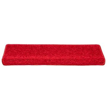 Stair Mats 30 Pcs Red - Non-Slip & Washable - Hipomarket UK