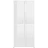 High Gloss White Shoe Cabinet - Stylish Storage Solution