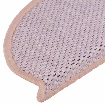 Self-Adhesive Sisal-Look Stair Mats - Set of 30 - Red