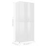 High Gloss White Shoe Cabinet - Stylish Storage Solution