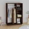 Stylish Smoked Oak Wardrobe - 80x40x110 cm | Hipomarket UK