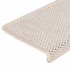 Self-Adhesive Sisal-Look Stair Mats - 30 pcs in Cream