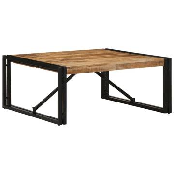 Solid Mango Wood Coffee Table 80x80x35 cm | Hipomarket