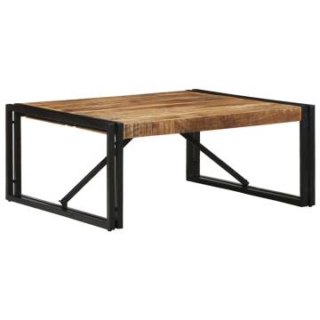 Solid Mango Wood Coffee Table 80x80x35 cm | Hipomarket