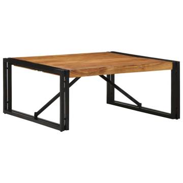 Coffee Table 80x80 cm Solid Acacia Wood - Durable Design