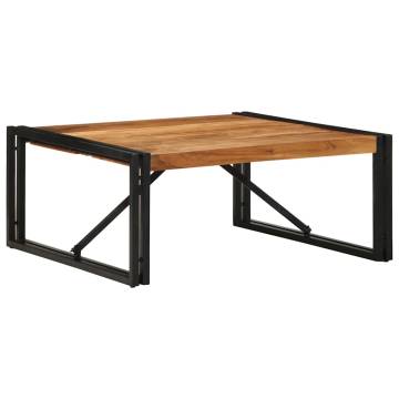 Coffee Table 80x80 cm Solid Acacia Wood - Durable Design