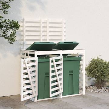 Double Wheelie Bin Storage - Solid Pine Wood | Hipomarket UK