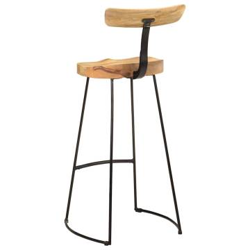 Buy Bar Stools 2 pcs - Solid Mango Wood - Stylish and Durable