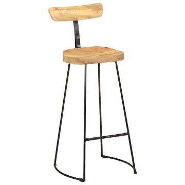 Buy Bar Stools 2 pcs - Solid Mango Wood - Stylish and Durable