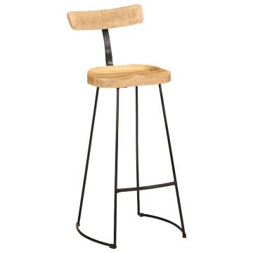 Buy Bar Stools 2 pcs - Solid Mango Wood - Stylish and Durable