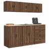 Garage Cabinets 6 pcs Brown Oak Engineered Wood | HipoMarket