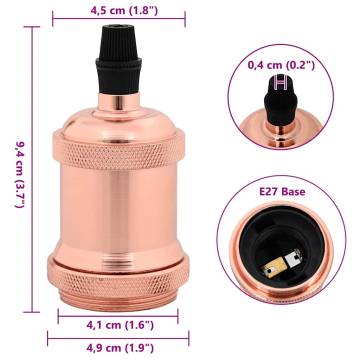 Lamp Holders 2 pcs Rose Gold E27 - Stylish & Durable Design