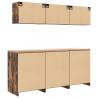 Garage Cabinets 6 pcs Smoked Oak Engineered Wood - Organize with Style