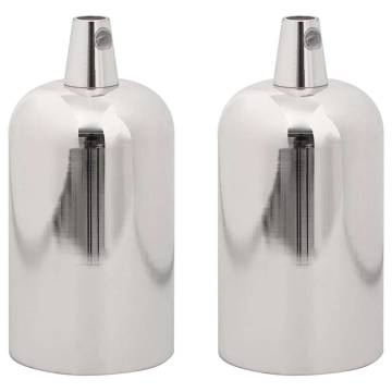 Satin Nickel E27 Lamp Holders 2 pcs | Stylish Lighting Solution