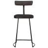 Bar Stools 2 pcs Black - Solid Mango Wood | HipoMarket