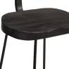 Bar Stools 2 pcs Black - Solid Mango Wood | HipoMarket