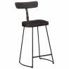 Bar Stools 2 pcs Black - Solid Mango Wood | HipoMarket